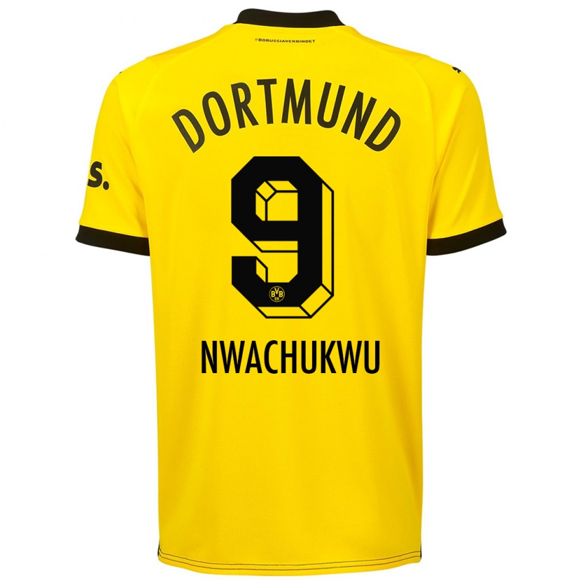 Hombre Camiseta Isaak Nwachukwu #9 Amarillo 1ª Equipación 2023/24 La Camisa