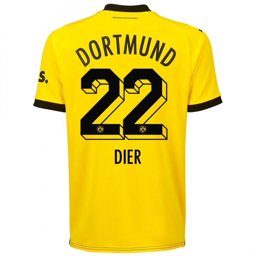 Hombre Camiseta Henrik Dier #22 Amarillo 1ª Equipación 2023/24 La Camisa