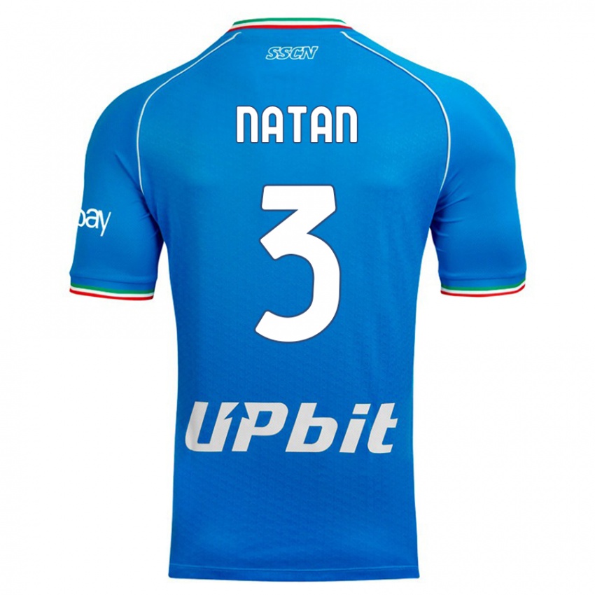 Hombre Camiseta Natan #3 Cielo Azul 1ª Equipación 2023/24 La Camisa