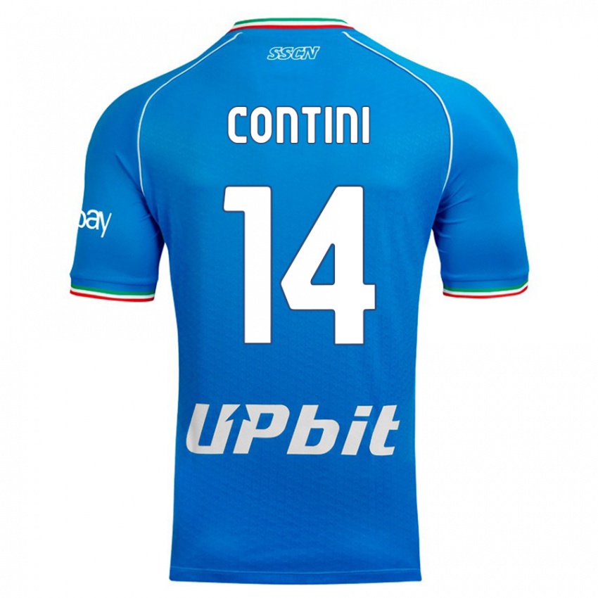 Hombre Camiseta Nikita Contini #14 Cielo Azul 1ª Equipación 2023/24 La Camisa