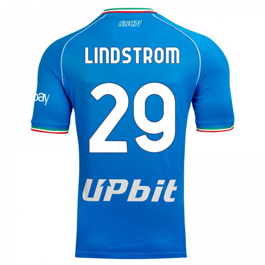Hombre Camiseta Jesper Lindstrom #29 Cielo Azul 1ª Equipación 2023/24 La Camisa