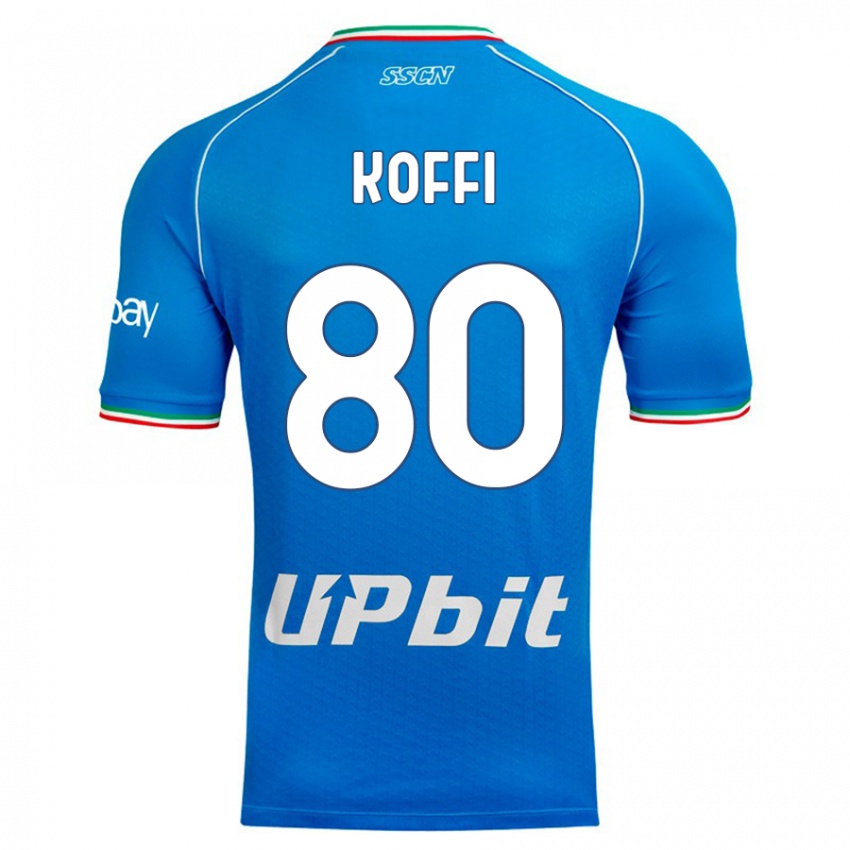 Hombre Camiseta Cedrick Koffi #80 Cielo Azul 1ª Equipación 2023/24 La Camisa