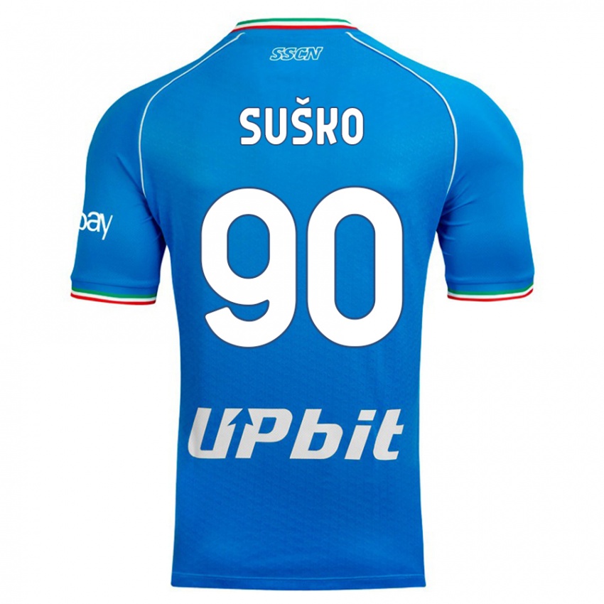 Hombre Camiseta Daniel Suško #90 Cielo Azul 1ª Equipación 2023/24 La Camisa