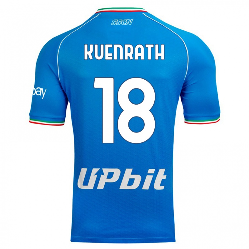 Hombre Camiseta Melanie Kuenrath #18 Cielo Azul 1ª Equipación 2023/24 La Camisa