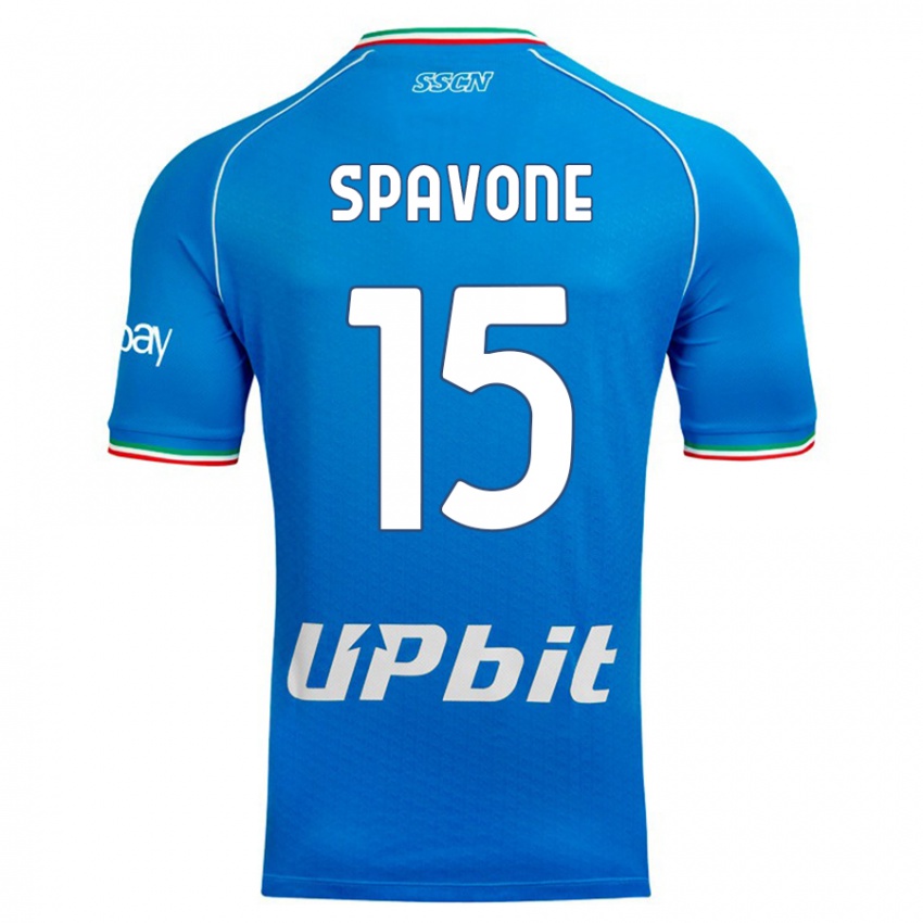 Hombre Camiseta Alessandro Spavone #15 Cielo Azul 1ª Equipación 2023/24 La Camisa