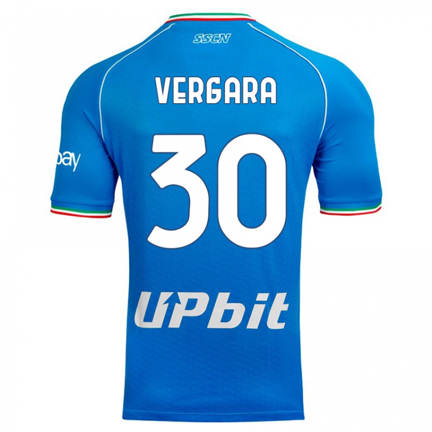 Hombre Camiseta Antonio Vergara #30 Cielo Azul 1ª Equipación 2023/24 La Camisa