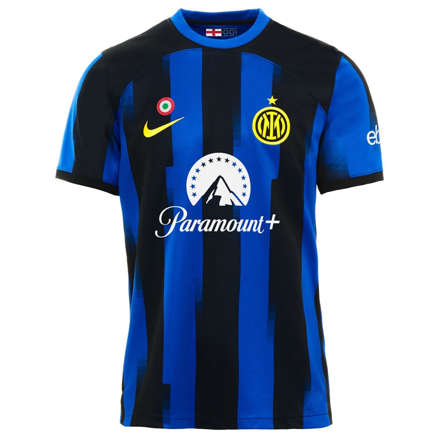 Hombre Camiseta Chiara Robustellini #30 Azul Negro 1ª Equipación 2023/24 La Camisa