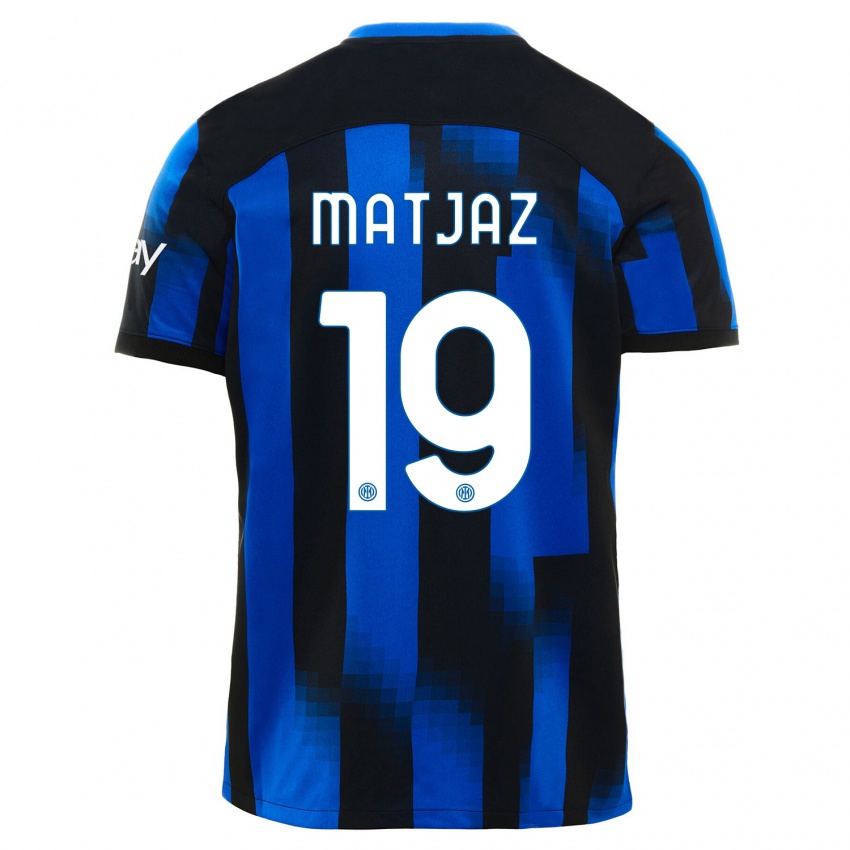 Hombre Camiseta Samo Matjaz #19 Azul Negro 1ª Equipación 2023/24 La Camisa