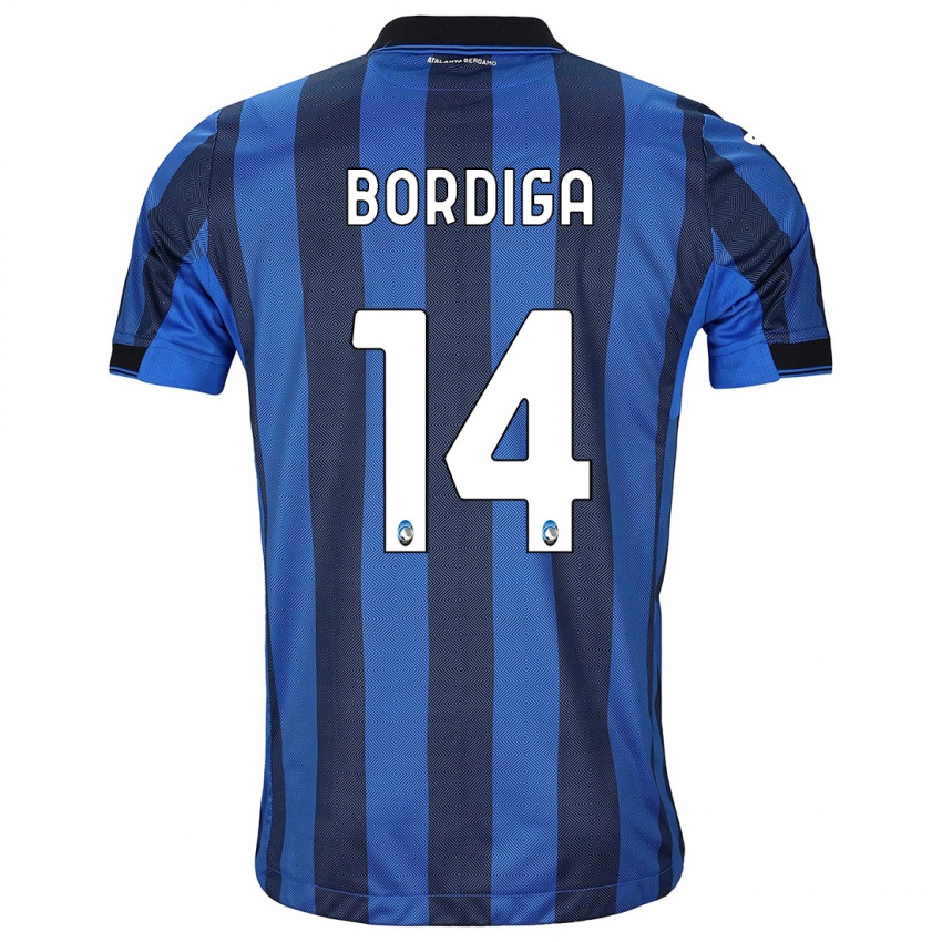 Hombre Camiseta Michele Bordiga #14 Azul Negro 1ª Equipación 2023/24 La Camisa