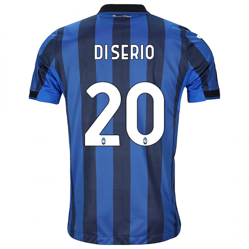 Hombre Camiseta Giuseppe Di Serio #20 Azul Negro 1ª Equipación 2023/24 La Camisa