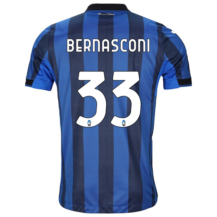 Hombre Camiseta Lorenzo Bernasconi #33 Azul Negro 1ª Equipación 2023/24 La Camisa