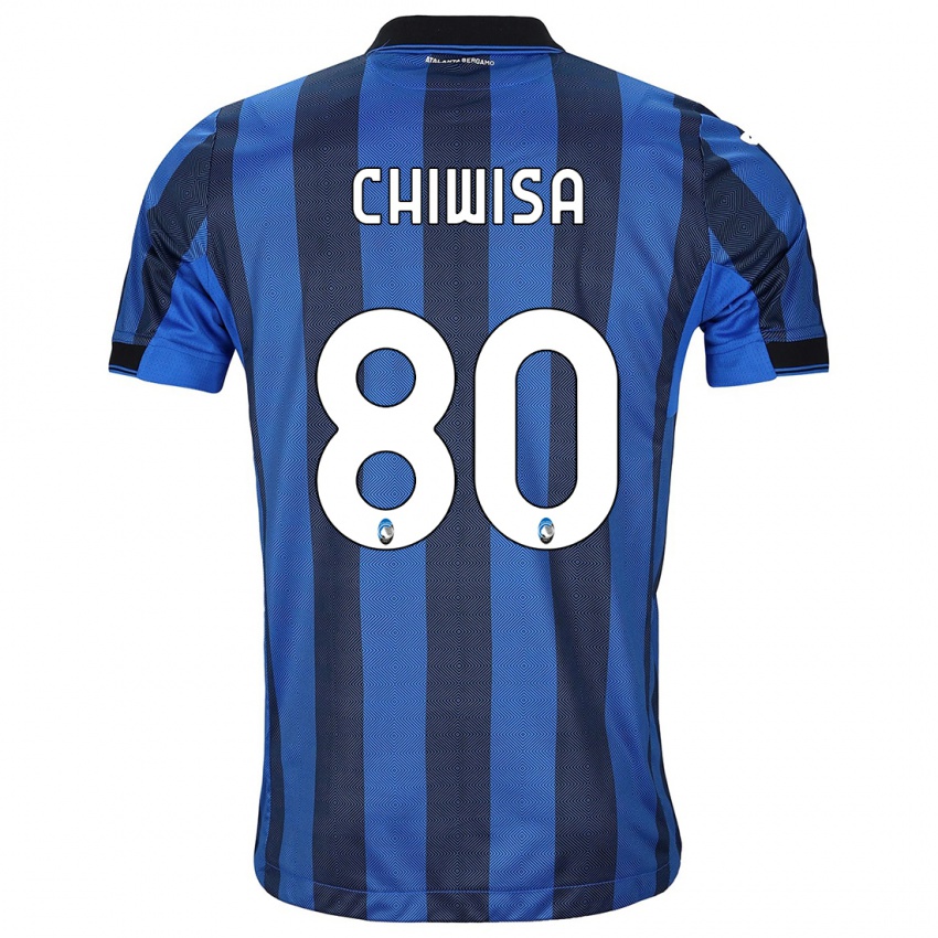 Hombre Camiseta Mannah Chiwisa #80 Azul Negro 1ª Equipación 2023/24 La Camisa
