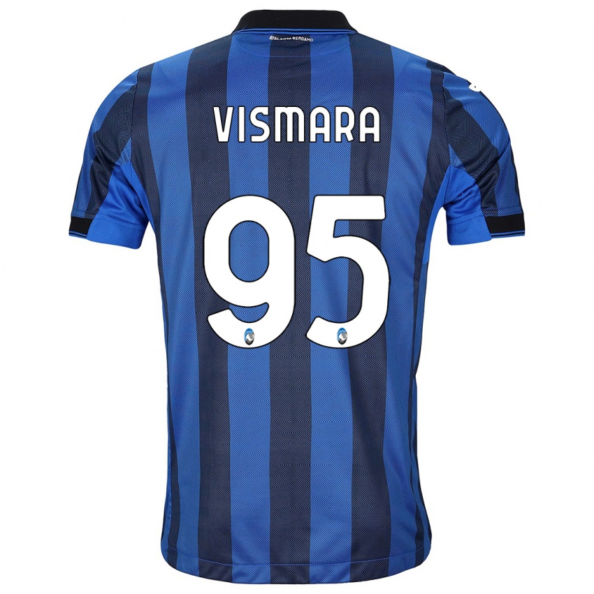 Hombre Camiseta Paolo Vismara #95 Azul Negro 1ª Equipación 2023/24 La Camisa