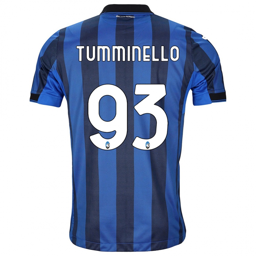 Hombre Camiseta Marco Tumminello #93 Azul Negro 1ª Equipación 2023/24 La Camisa