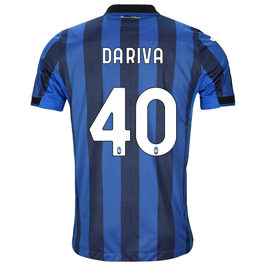 Hombre Camiseta Jacopo Da Riva #40 Azul Negro 1ª Equipación 2023/24 La Camisa