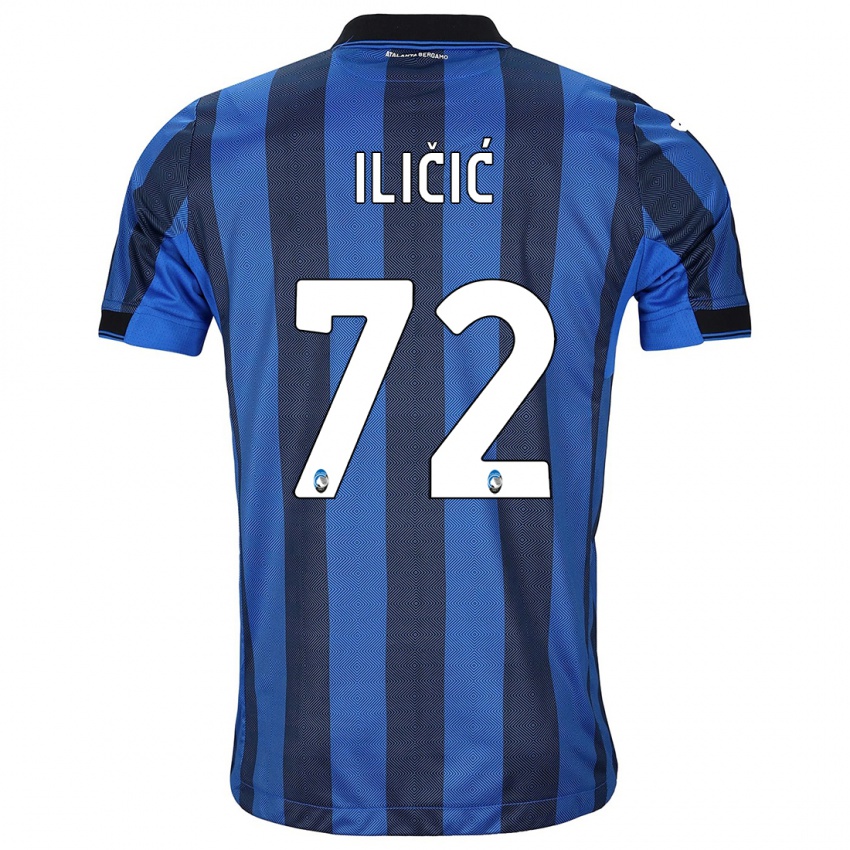 Hombre Camiseta Josip Ilicic #72 Azul Negro 1ª Equipación 2023/24 La Camisa