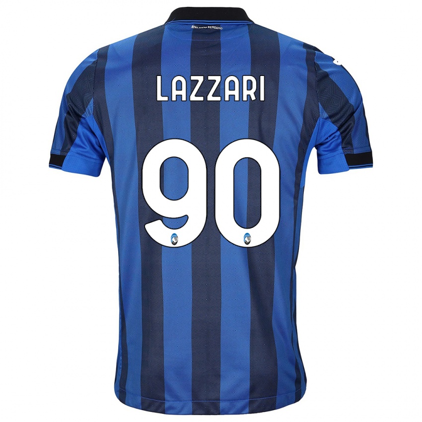 Hombre Camiseta Ilaria Lazzari #90 Azul Negro 1ª Equipación 2023/24 La Camisa