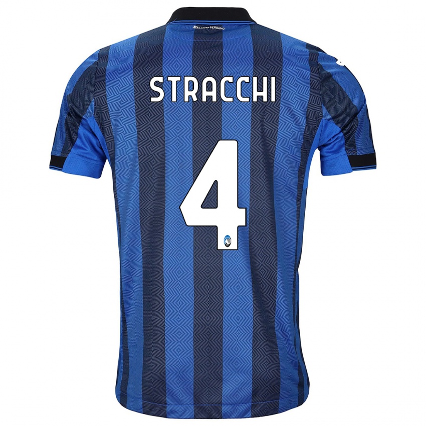 Hombre Camiseta Daniela Stracchi #4 Azul Negro 1ª Equipación 2023/24 La Camisa