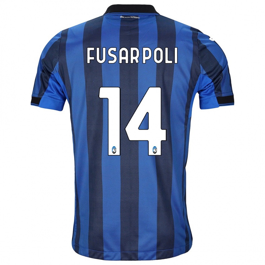Hombre Camiseta Giulia Fusar Poli #14 Azul Negro 1ª Equipación 2023/24 La Camisa