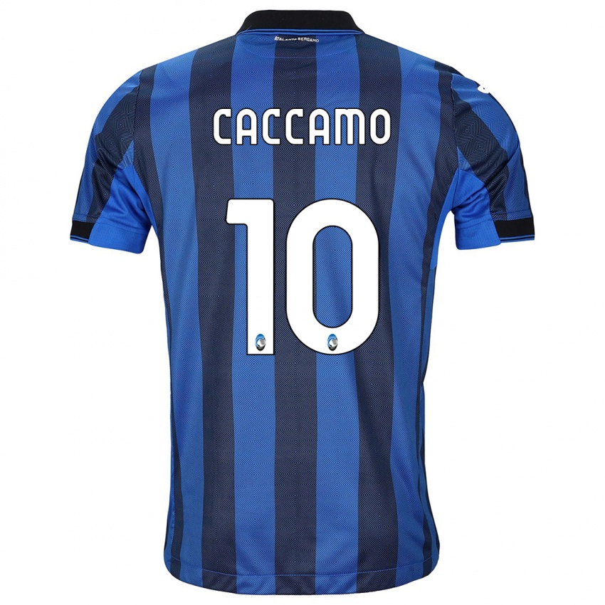 Hombre Camiseta Patrizia Caccamo #10 Azul Negro 1ª Equipación 2023/24 La Camisa