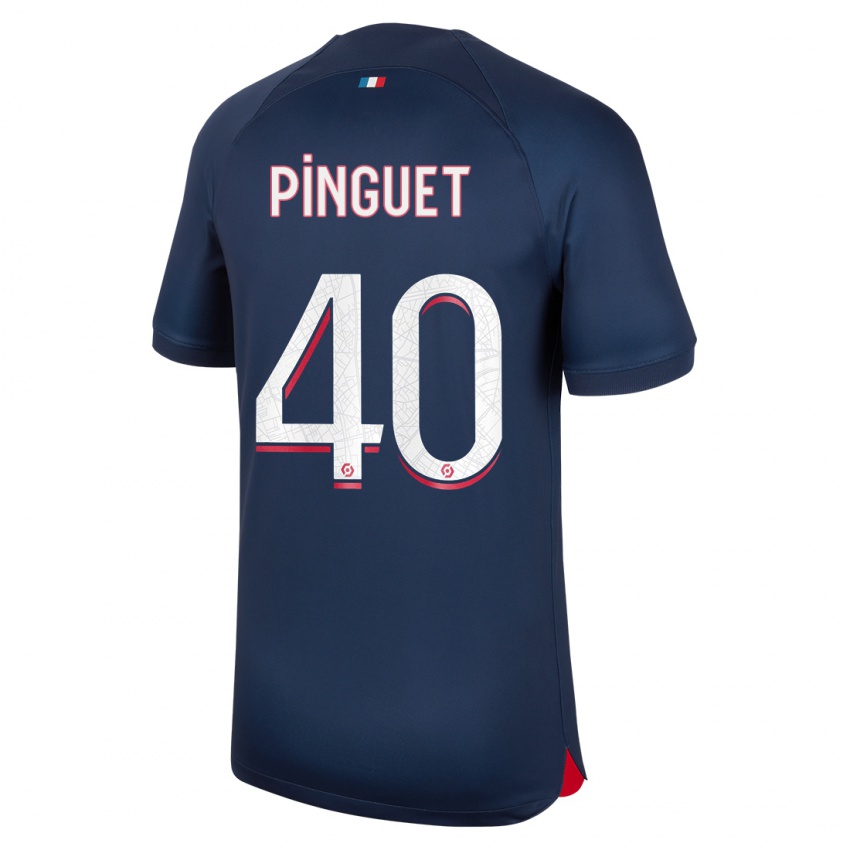 Hombre Camiseta Alice Pinguet #40 Azul Rojo 1ª Equipación 2023/24 La Camisa