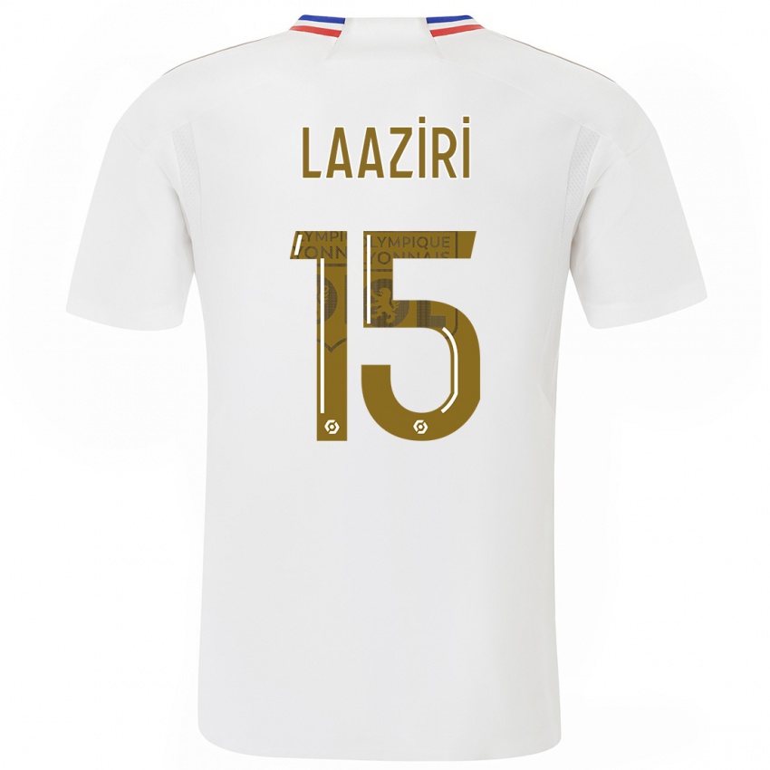 Hombre Camiseta Achraf Laaziri #15 Blanco 1ª Equipación 2023/24 La Camisa