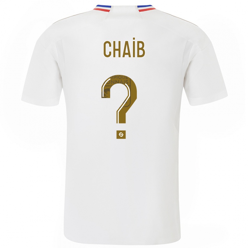 Hombre Camiseta Yacine Chaib #0 Blanco 1ª Equipación 2023/24 La Camisa