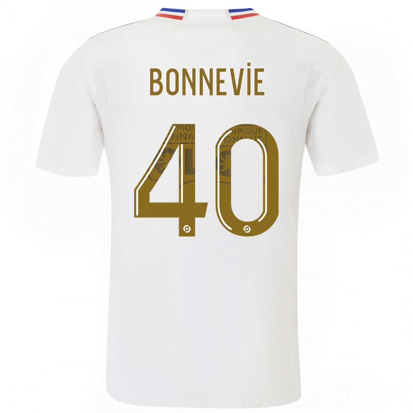 Hombre Camiseta Kayne Bonnevie #40 Blanco 1ª Equipación 2023/24 La Camisa