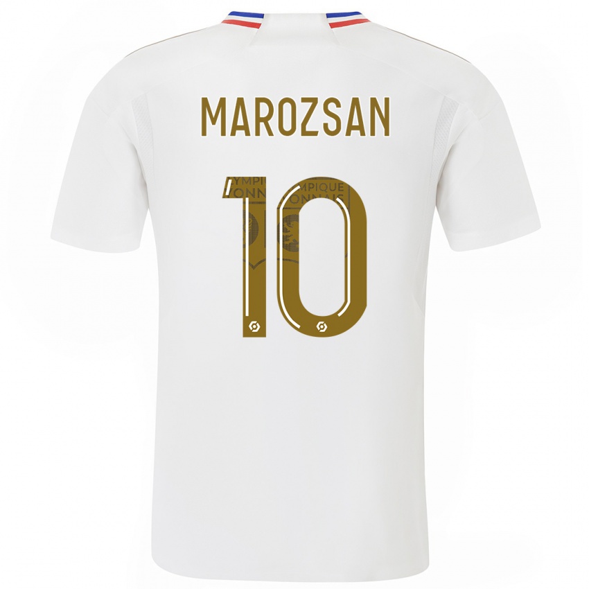Hombre Camiseta Dzsenifer Marozsan #10 Blanco 1ª Equipación 2023/24 La Camisa