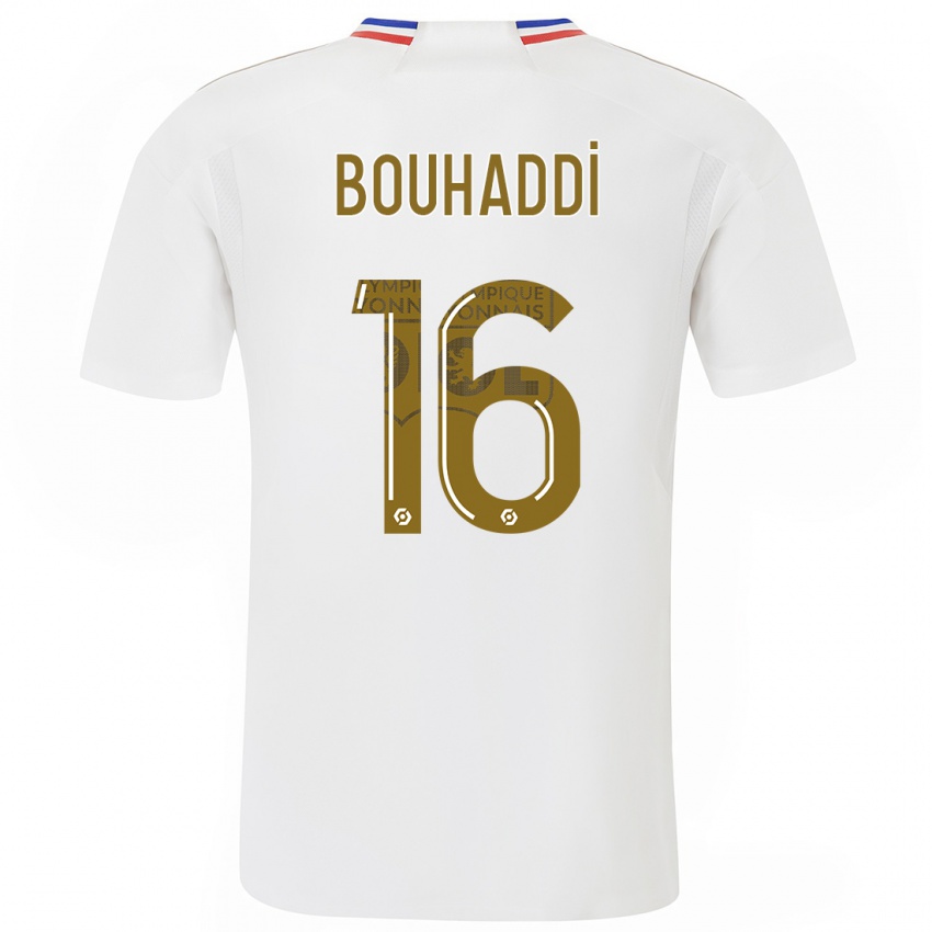 Hombre Camiseta Sarah Bouhaddi #16 Blanco 1ª Equipación 2023/24 La Camisa