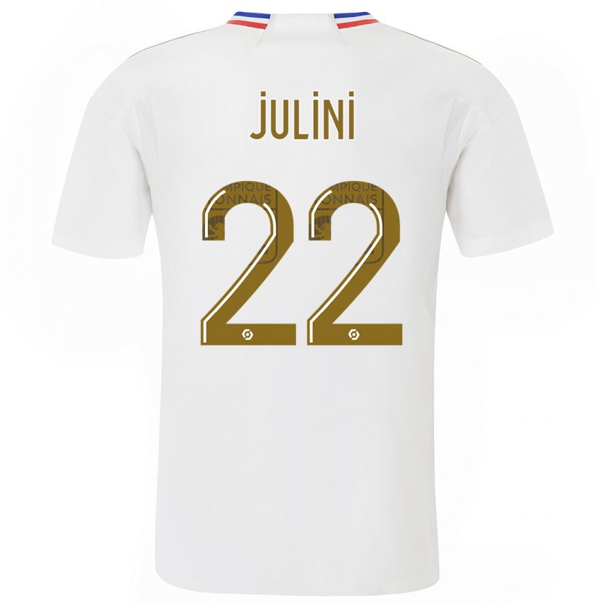 Hombre Camiseta Sally Julini #22 Blanco 1ª Equipación 2023/24 La Camisa