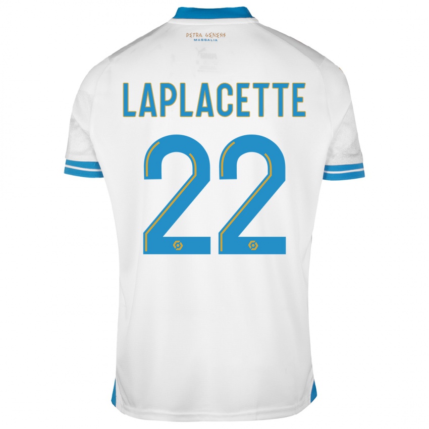 Hombre Camiseta Tess Laplacette #22 Blanco 1ª Equipación 2023/24 La Camisa