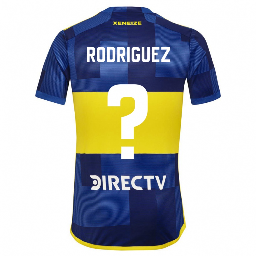 Hombre Camiseta Roman Rodriguez #0 Azul Oscuro Amarillo 1ª Equipación 2023/24 La Camisa