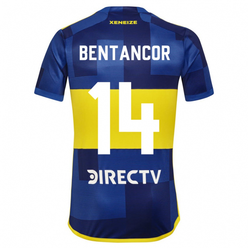 Hombre Camiseta Thomás Bentancor #14 Azul Oscuro Amarillo 1ª Equipación 2023/24 La Camisa
