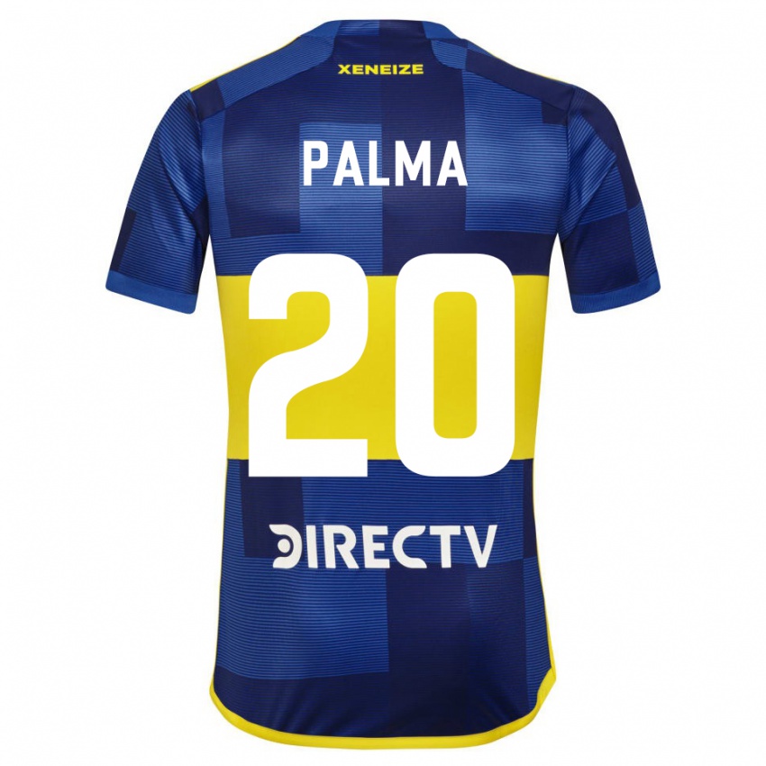Hombre Camiseta Lucas Palma #20 Azul Oscuro Amarillo 1ª Equipación 2023/24 La Camisa