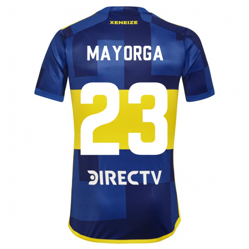 Hombre Camiseta Miriam Mayorga #23 Azul Oscuro Amarillo 1ª Equipación 2023/24 La Camisa