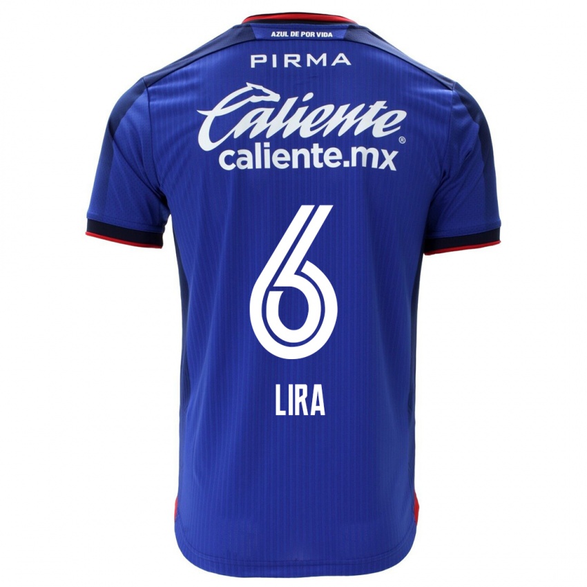 Hombre Camiseta Erik Lira #6 Azul 1ª Equipación 2023/24 La Camisa