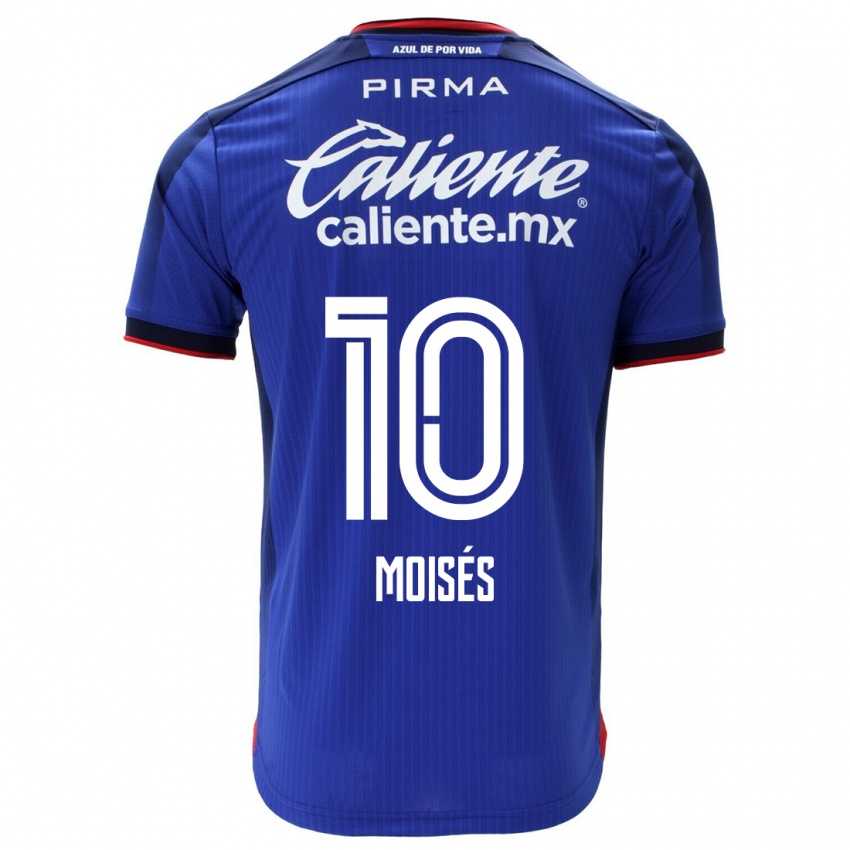 Hombre Camiseta Moisés Vieira #10 Azul 1ª Equipación 2023/24 La Camisa