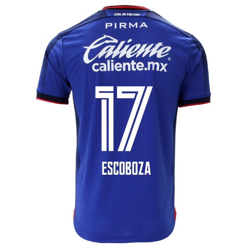Hombre Camiseta Alonso Escoboza #17 Azul 1ª Equipación 2023/24 La Camisa