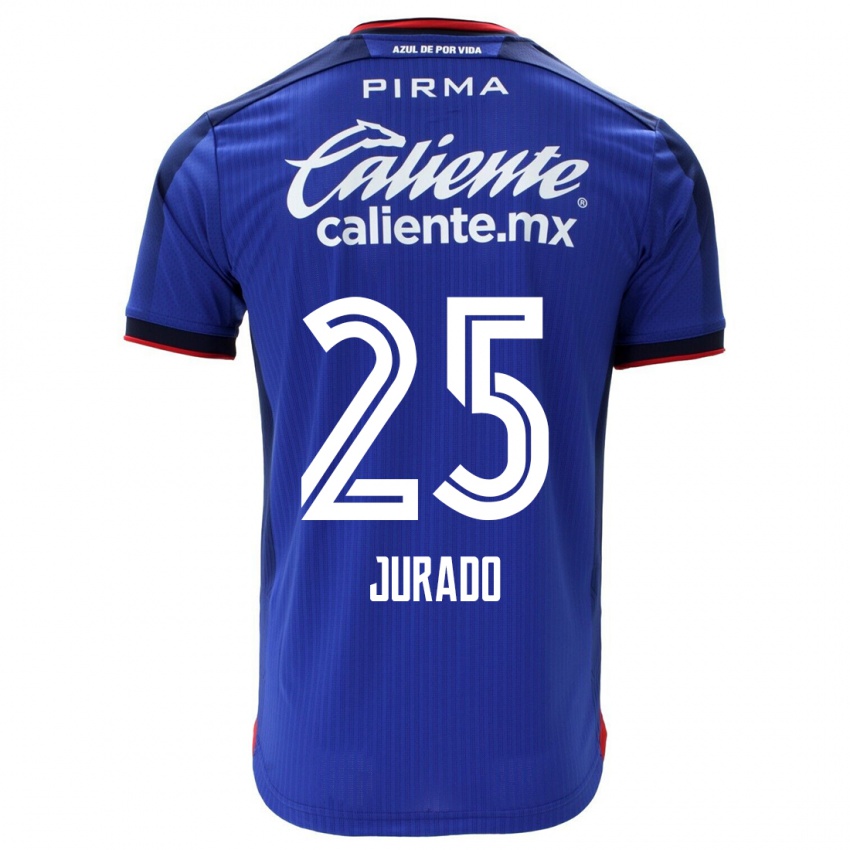 Hombre Camiseta Sebastian Jurado #25 Azul 1ª Equipación 2023/24 La Camisa