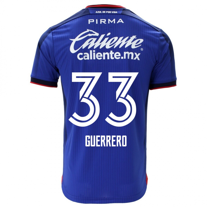 Hombre Camiseta Rafael Guerrero #33 Azul 1ª Equipación 2023/24 La Camisa