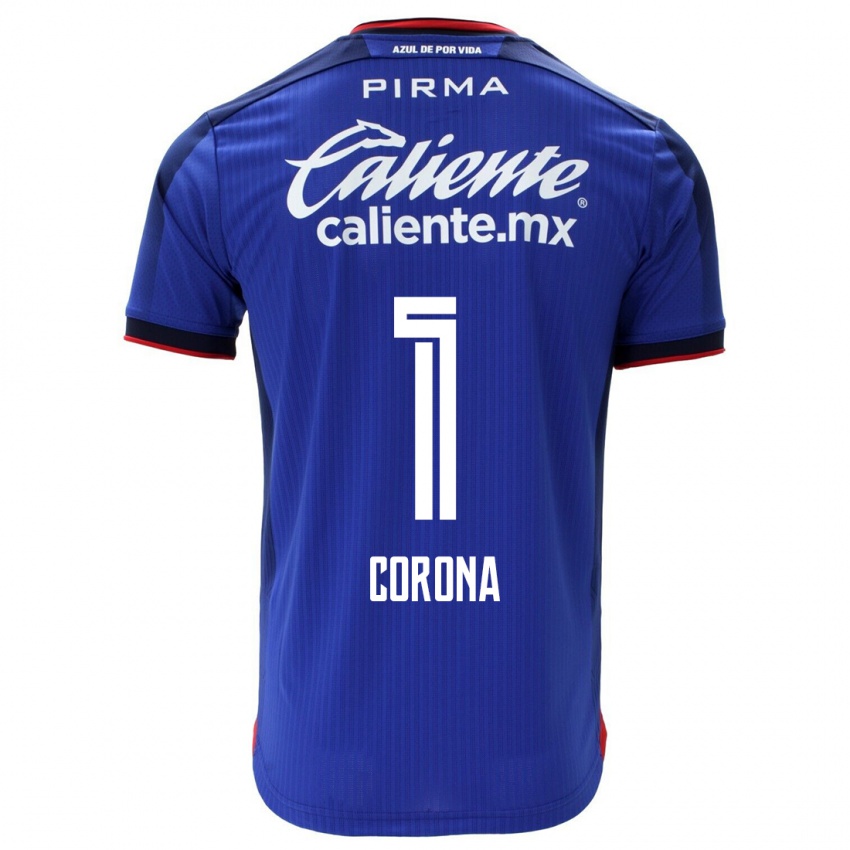 Hombre Camiseta Jose De Jesus Corona #1 Azul 1ª Equipación 2023/24 La Camisa