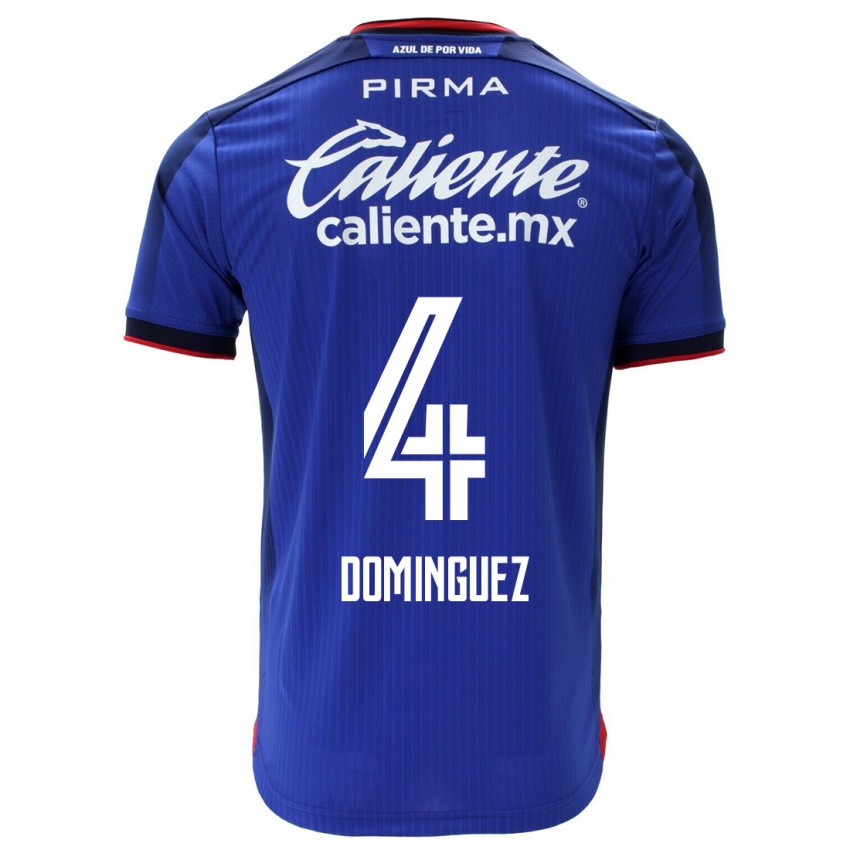 Hombre Camiseta Julio Cesar Dominguez #4 Azul 1ª Equipación 2023/24 La Camisa
