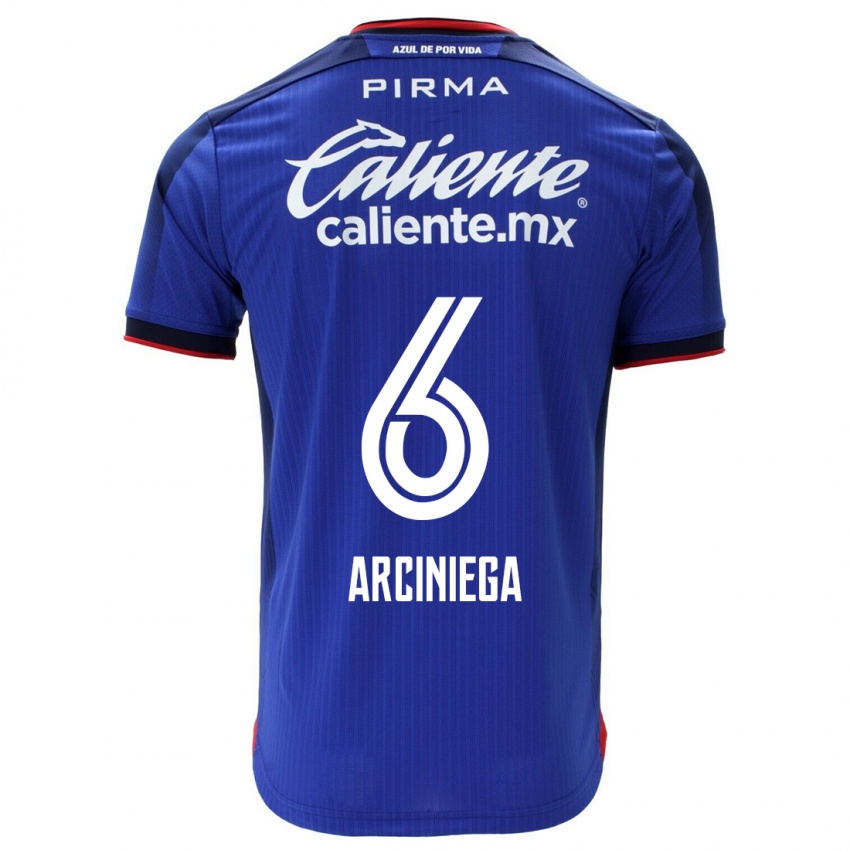 Hombre Camiseta Mirelle Arciniega #6 Azul 1ª Equipación 2023/24 La Camisa