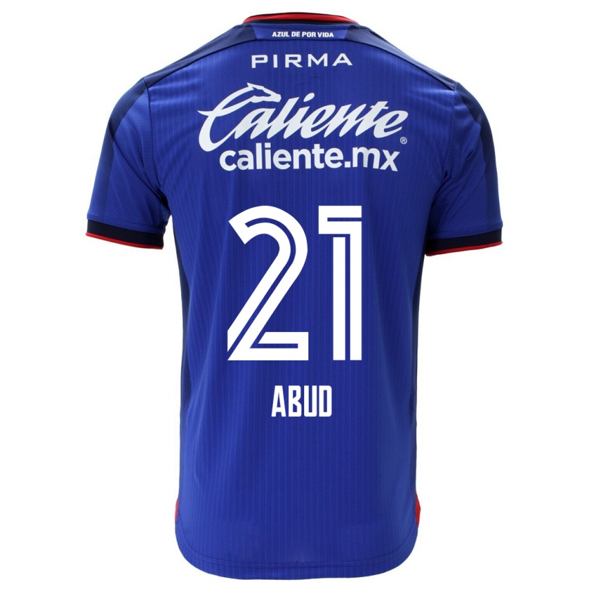 Hombre Camiseta Karime Abud #21 Azul 1ª Equipación 2023/24 La Camisa