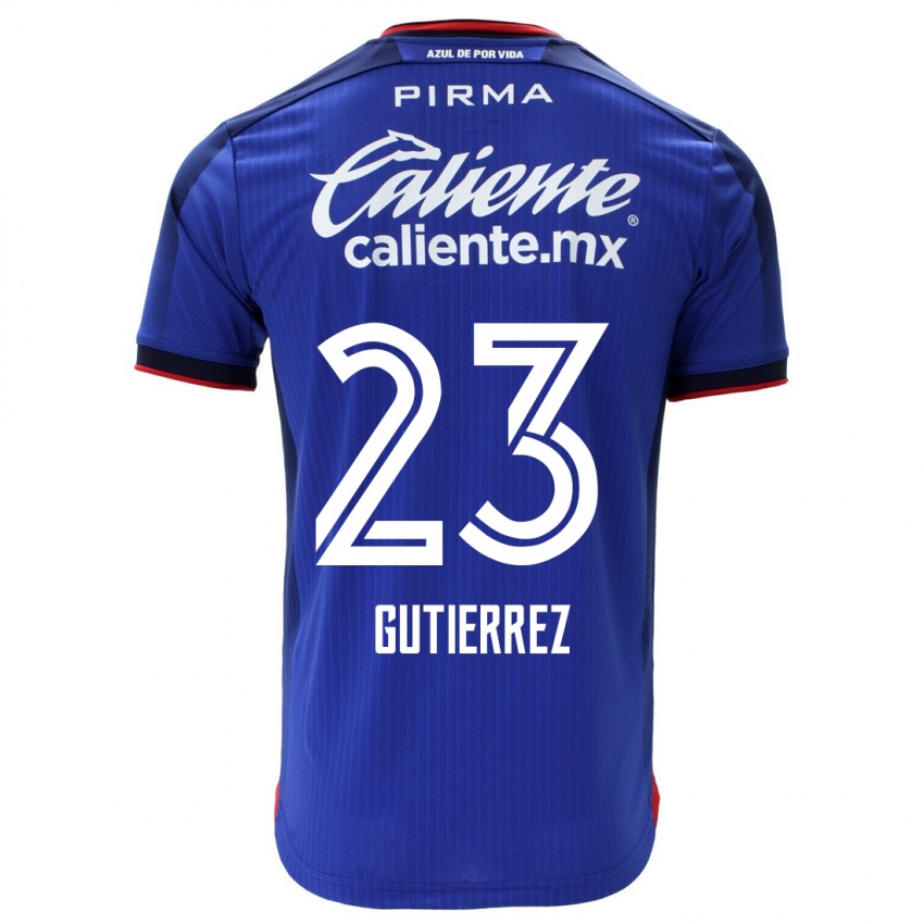 Hombre Camiseta Ivonne Gutierrez #23 Azul 1ª Equipación 2023/24 La Camisa