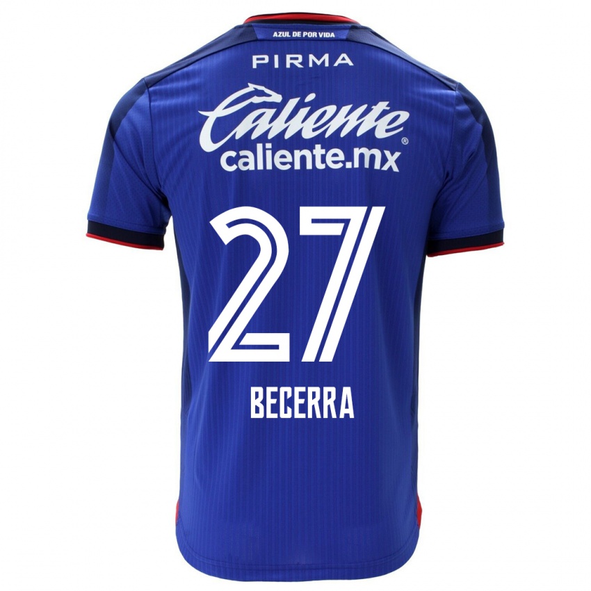 Hombre Camiseta Ana Becerra #27 Azul 1ª Equipación 2023/24 La Camisa
