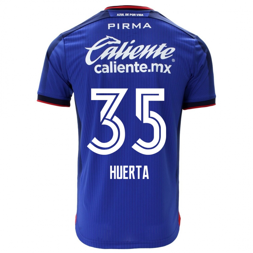 Hombre Camiseta Renata Huerta #35 Azul 1ª Equipación 2023/24 La Camisa