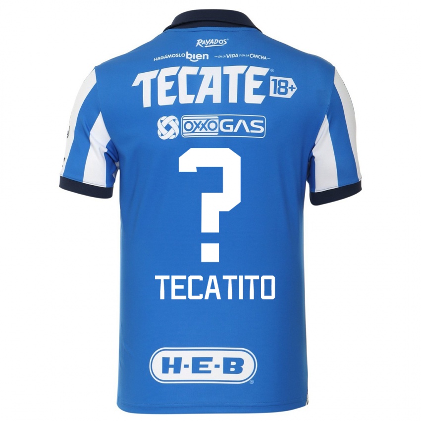 Hombre Camiseta Tecatito #0 Azul Blanco 1ª Equipación 2023/24 La Camisa