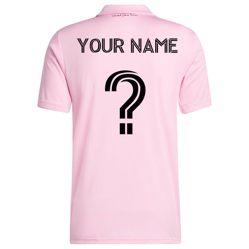 Hombre Camiseta Su Nombre #0 Rosa 1ª Equipación 2023/24 La Camisa